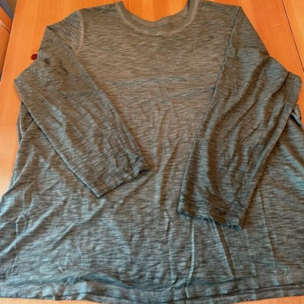 Lane Bryant Long Sleeve Layering Tee, Olive Green,  26/28